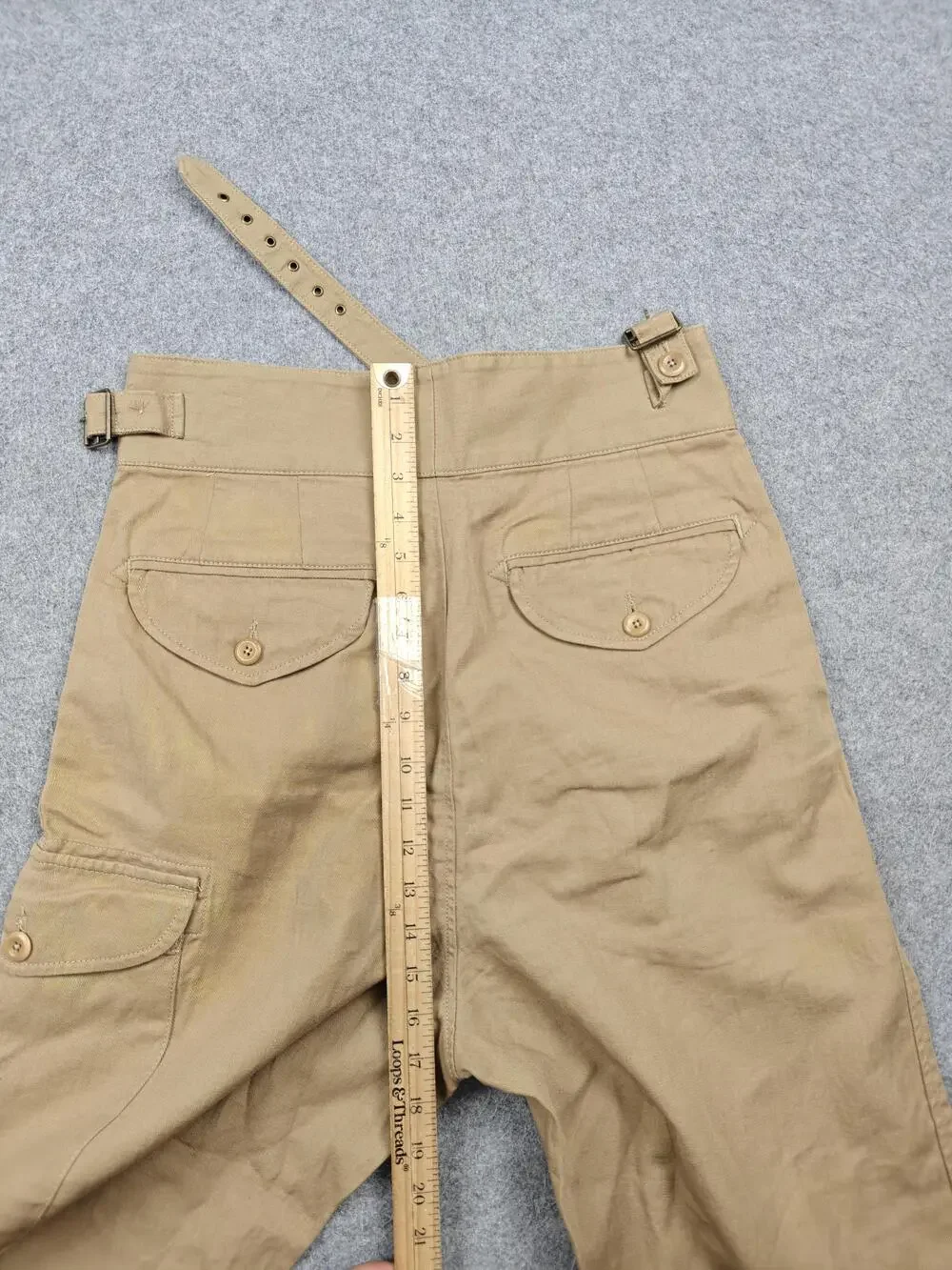 Banana Republic Pants Womens 8 Beige Cargo Straight Leg Twill Belted Pockets